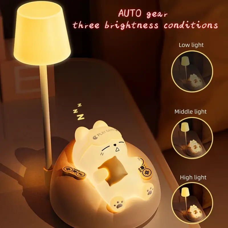 1pcs Art Deco Style Dimmable Animal Themed Table Lamp