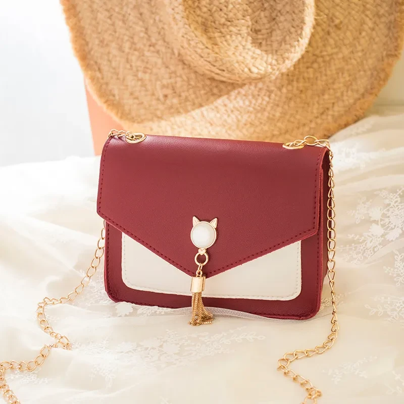 Cat Lock Crossbody Messenger Bag for Women