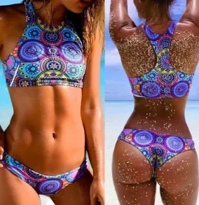 New Low Waist Triangle Bikinis High Neck Brazilian Swimwear Swimsuit Swimsuit Bikini Set Brazilian Beachwear Biquini
