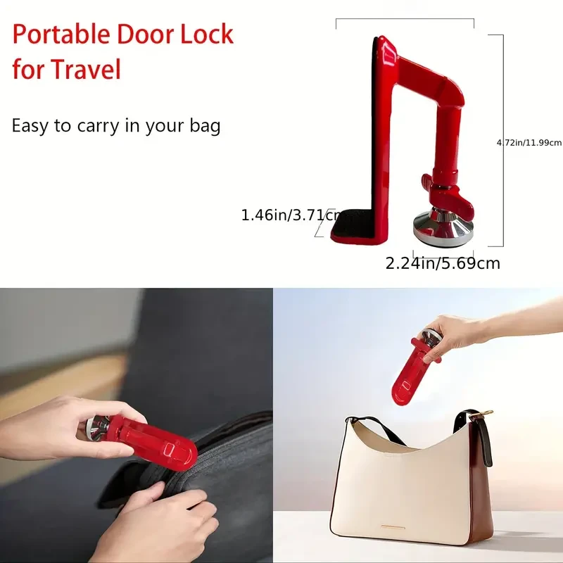 Portable Anti-Theft Door Lock - No Drill, Easy Install
