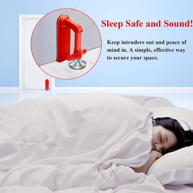 Portable Anti-Theft Door Lock - No Drill, Easy Install