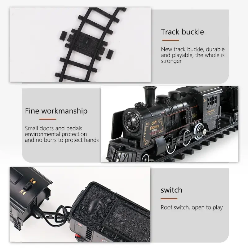 Kids' Deluxe Electric Metal Train Set - Trains & Trams with LED Lights, Realistic Sounds, and Durable Construction - Perfect Gift for Boys on Halloween and Christmas