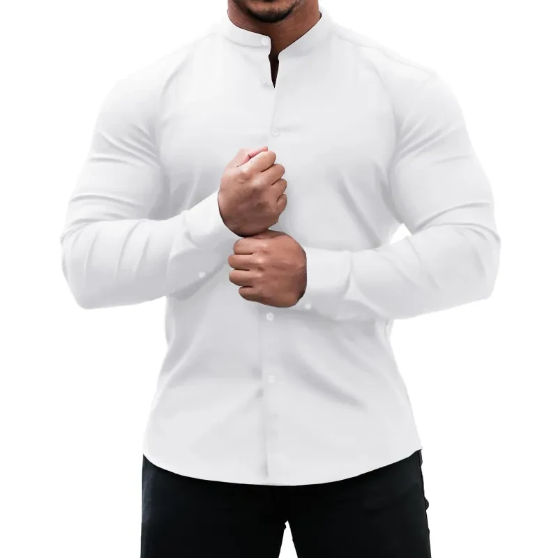 Men's Long Sleeve Casual Button-Down Shirt