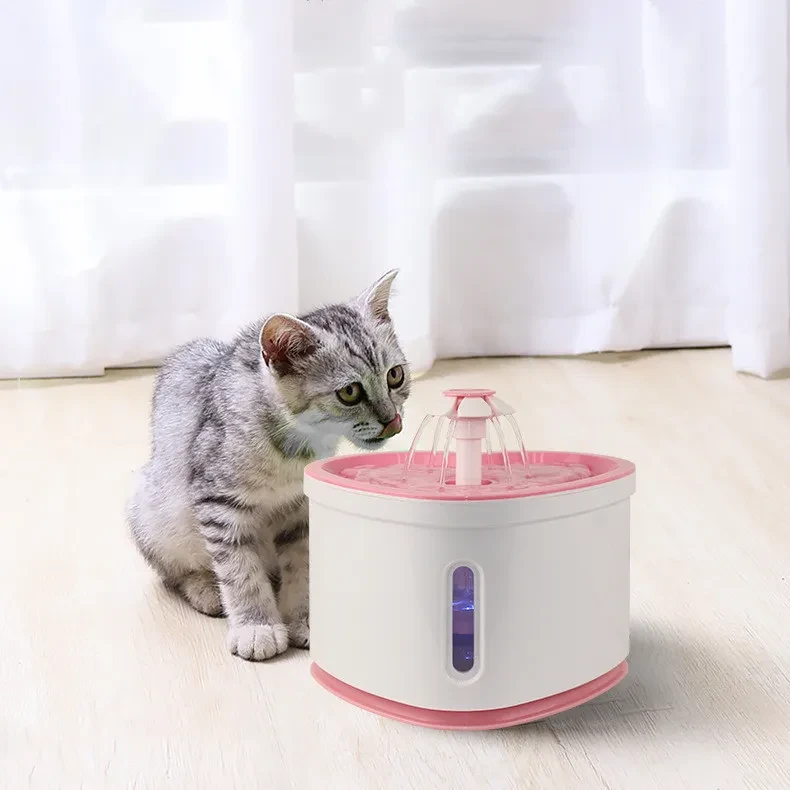 Automatic Pet Water Fountain with LED Electric USB