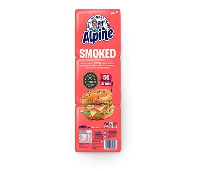 CHEESE SLICES SMOKED 1KG (ALPINE ASSM1KG) [CHIL]