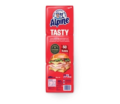 CHEESE SLICES TASTY 1KG (ALPINE TAS1KG) [CHIL]