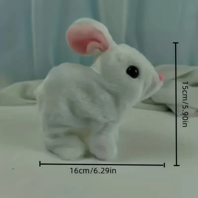 Smart Interactive Plush Rabbit Toy, Easter Long-Haired Simulated Pet