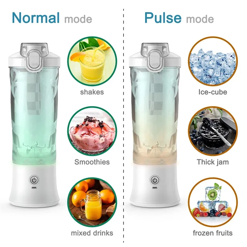 Portable Blender Juicer Personal Size Blender For Shakes And Smoothies With 6 Blade Mini Blender Kitchen Gadgets