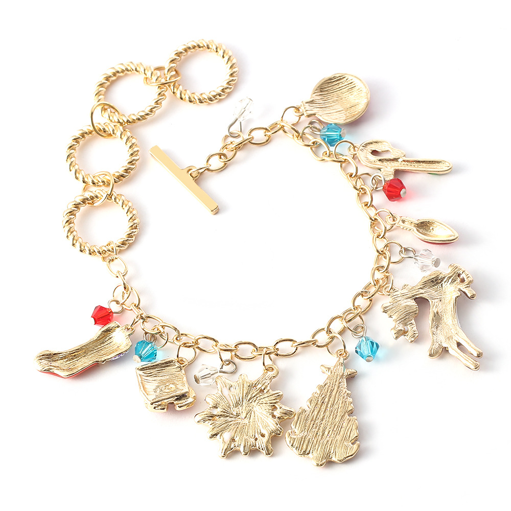 Trendy Christmas Bracelets Chain Elk Snowman S