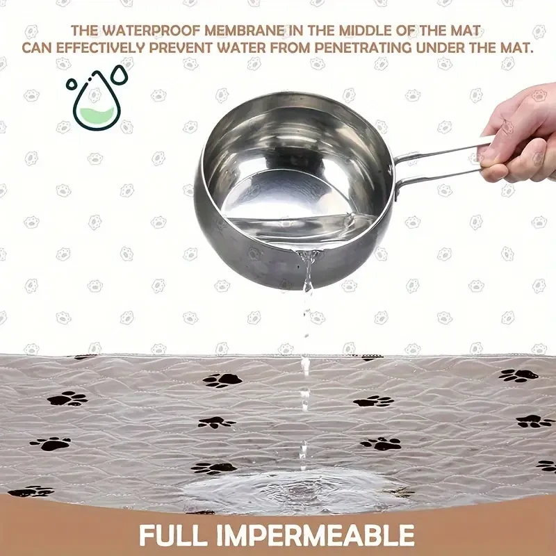 Waterproof Dog Urine with Pad Paw Print Pattern