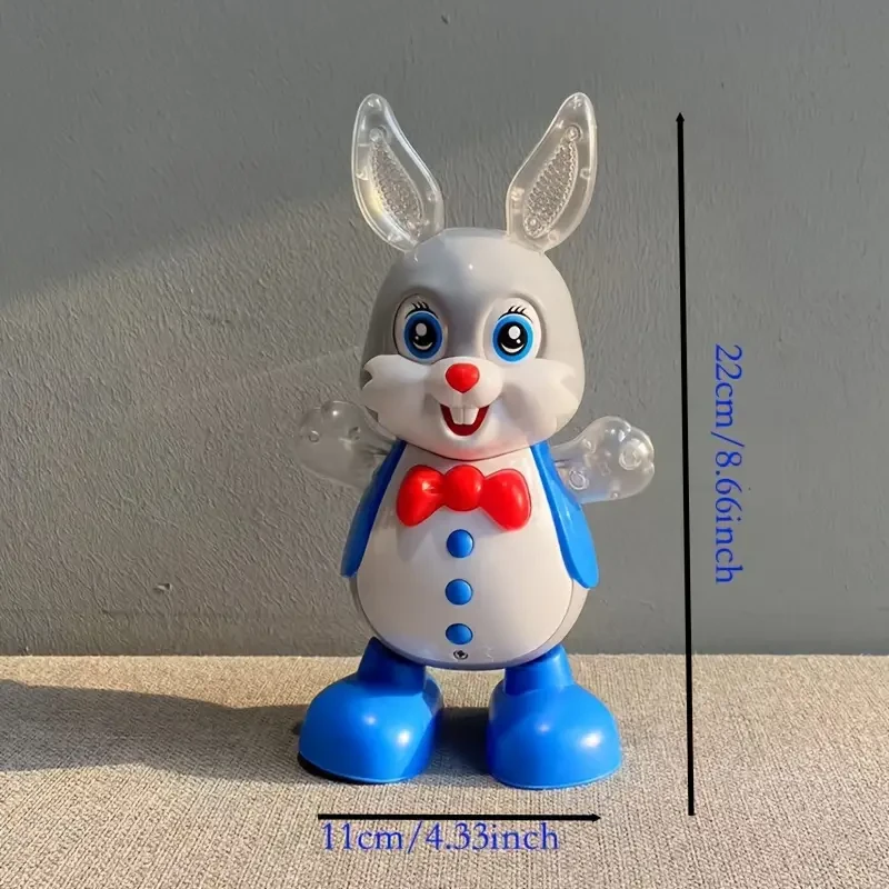 MAYAPHILOS Interactive Dancing Rabbit Toy with Flashing Lights and Music, Educational Electronic Pet for Kids, Birthday, Christmas, Halloween Gift, Suitable for 3 Years and Up, Battery Not Included