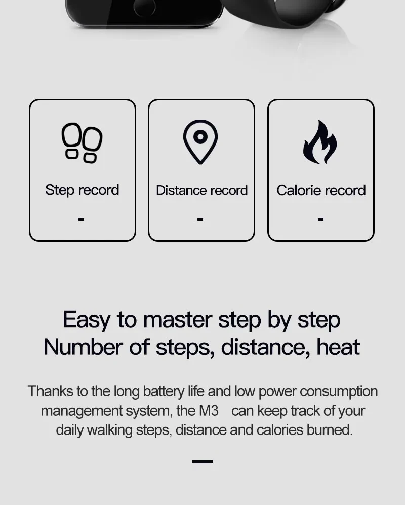 Smart Bracelet Heart Rate, Blood Pressure, and Step Counter