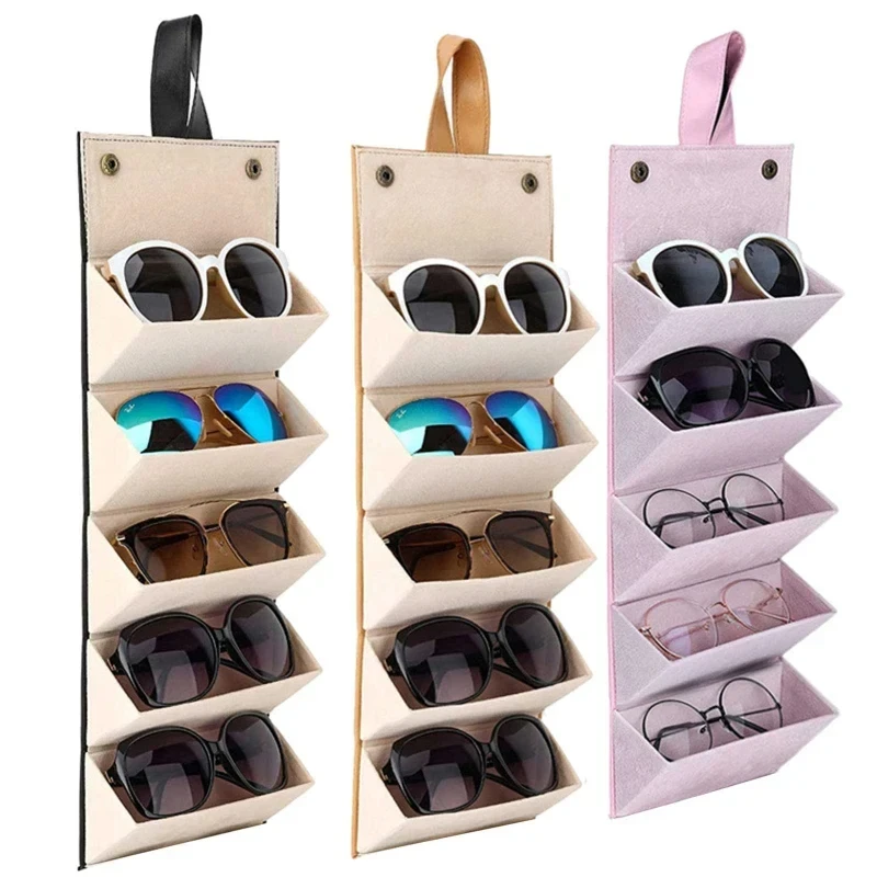 Pixiqa 5 Slot Travel Sunglasses Storage box