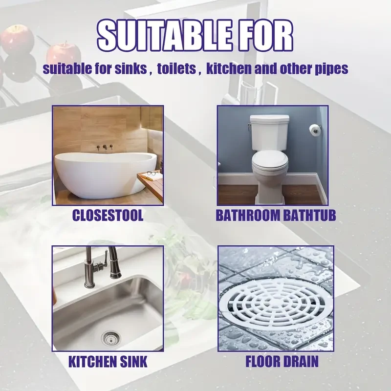 Sustainable Multi-Purpose Kitchen Drain Clog Remover Powder