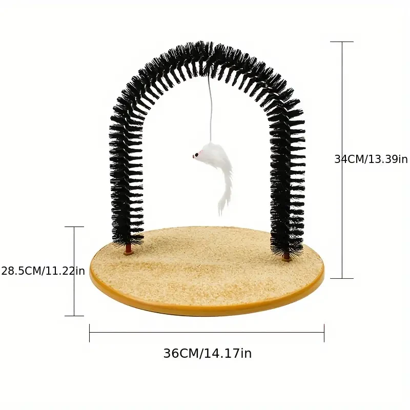Cat Arch Self-Grooming & Massage Toy, Multifunctional Cat Scratching Toy