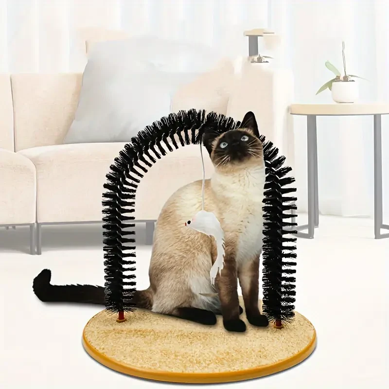Cat Arch Self-Grooming & Massage Toy, Multifunctional Cat Scratching Toy