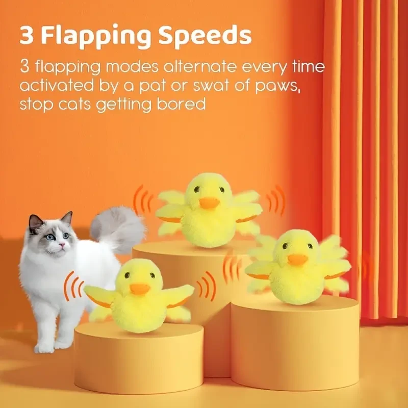 Deluxe Flapping Wing Interactive Electric Cat Toy - Automatic Duck Exercise Companion