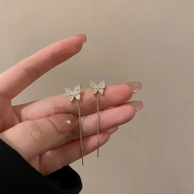 Shiny butterfly earrings