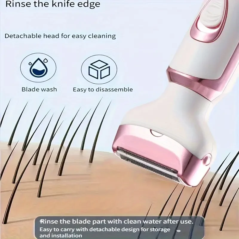 4-in-1 Precision Womens Electric Shaver Kit - Bikini, Underarm, Leg & Facial Hair Trimmer - Smooth Grooming for eyebrows & Nasal Hair - Ideal Gift for Her, Mothers Day Celebration