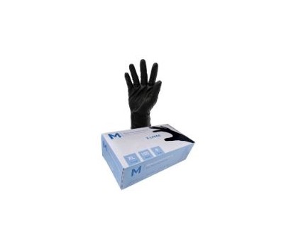 GLOVES NITRILE P/FREE BLACK MEDIUM 100s (MATTHEWS MPH29410)