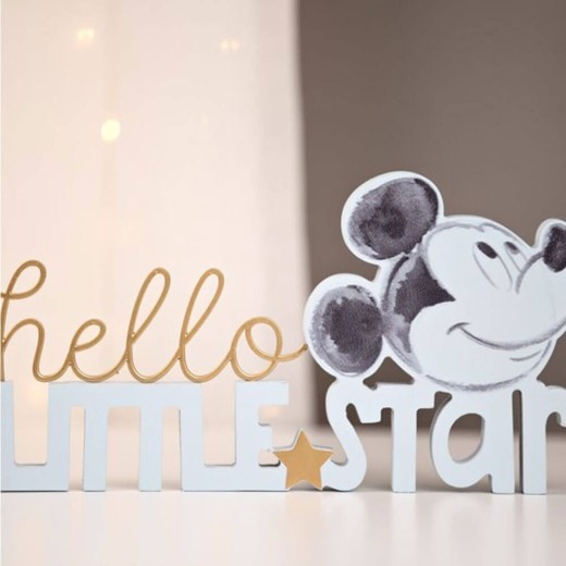 Word Plaque : Mickey Mouse Hello Little Star