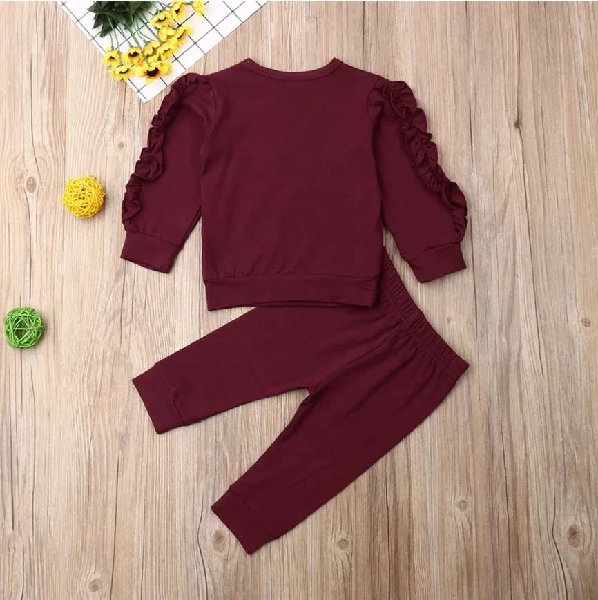 Newborn Baby Boys & Girls Ruffles Jumper 2Pcs