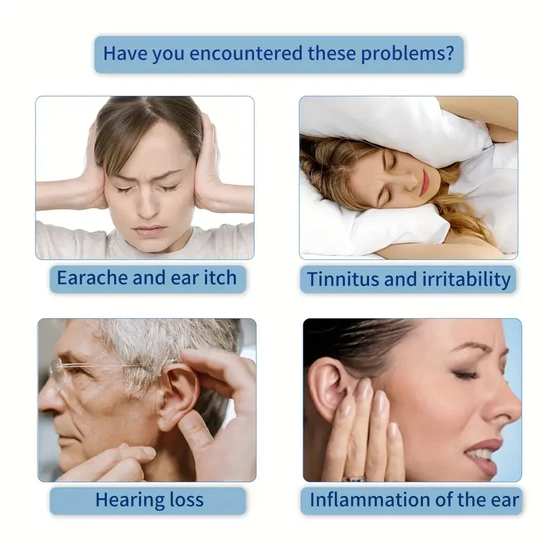 Tinnitus Relief Patches  Homeopathic Natural Herb Ear Ringing Treatment, 10 Patches/Box