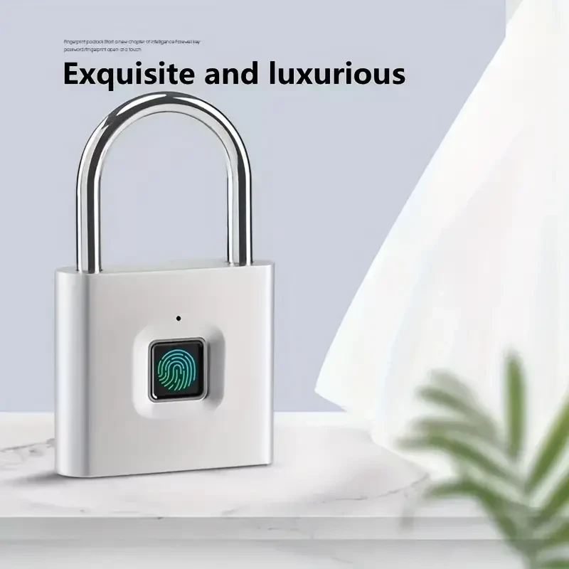 Mini Smart Fingerprint Padlock - USB Rechargeable & Water-Resistant