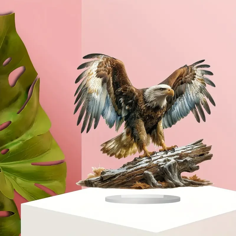 Majestic Eagle Winged Acrylic Desk Decor