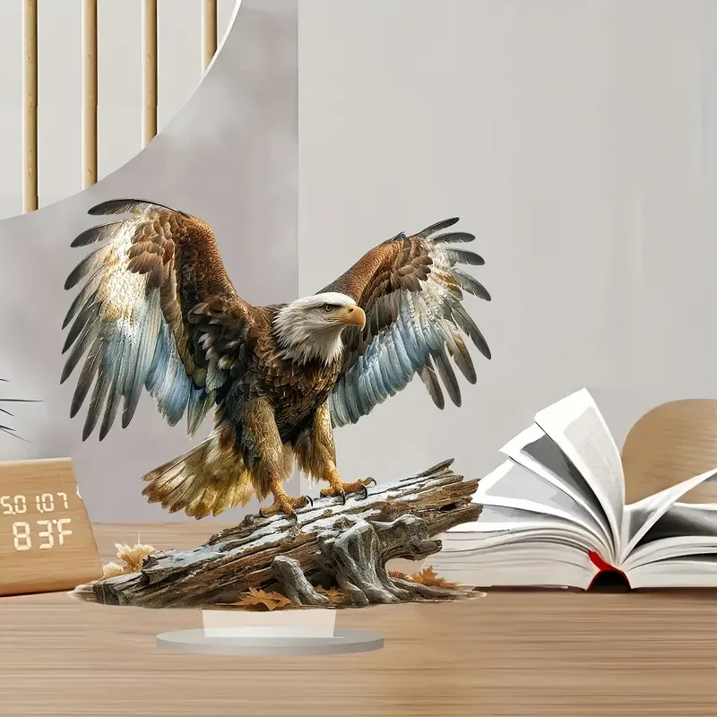 Majestic Eagle Winged Acrylic Desk Decor
