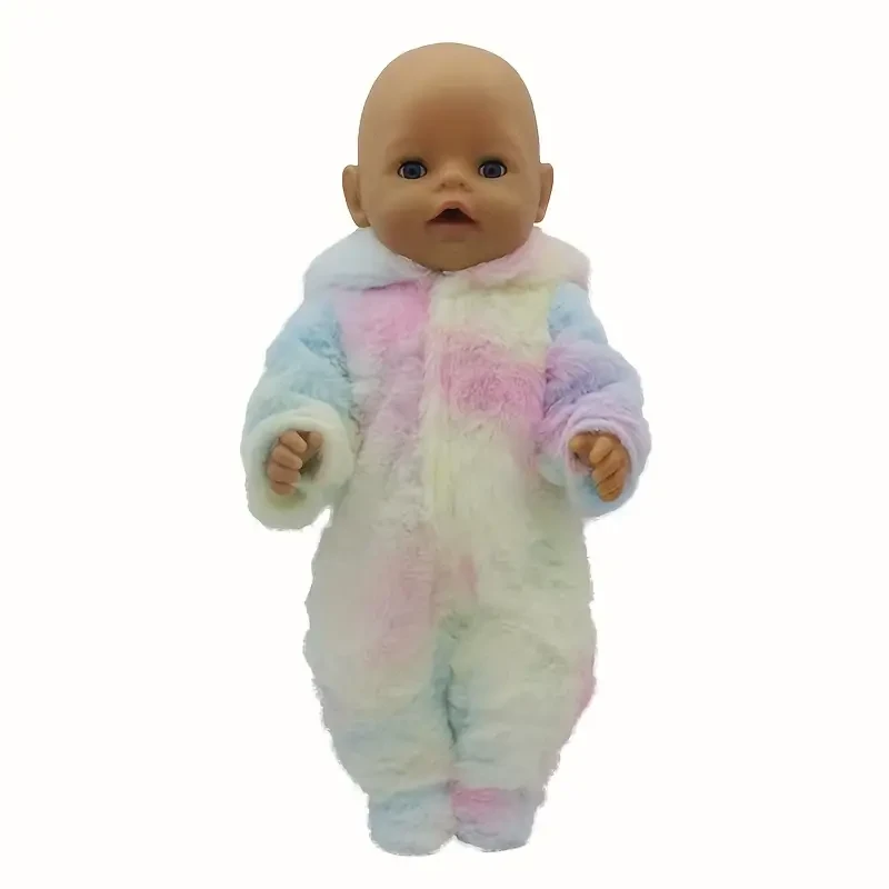 Plush Jumpsuit Doll Clothes Fit For 43cm/17inch Doll, As Halloween, Chrismas Gift, Not Included Doll
