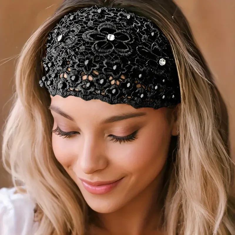 Three Elegant Beaded & Rhinestone Headbands