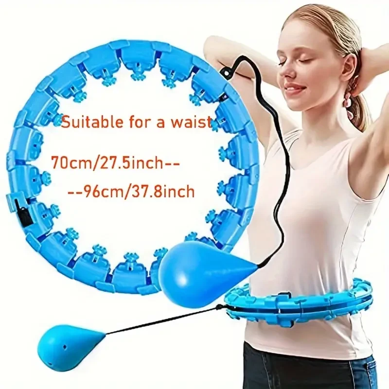 Detachable 24-Section Fitness Hoop with Solid Ball