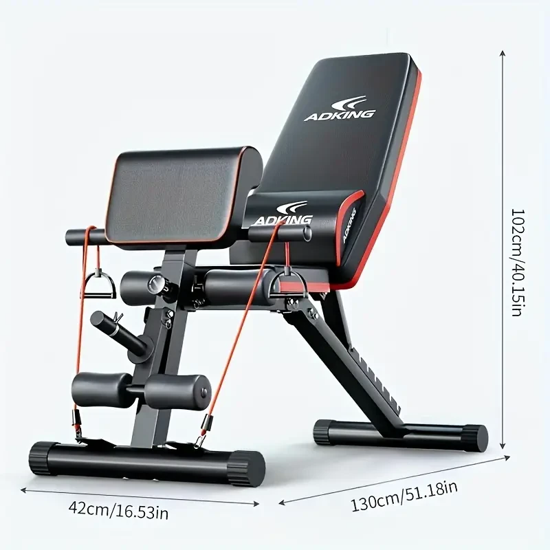 ADKING 13-in-1 Foldable Dumbbell Bench - Adjustable Sit-Up Aid & Strength Trainer
