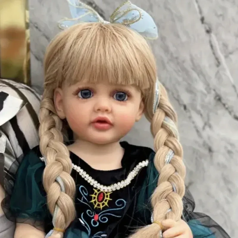 22 Inch Super Realistic Waterproof Princess Doll - Soft Silicone Vinyl for Girls - Enduring Playmate, Safe & Adorable