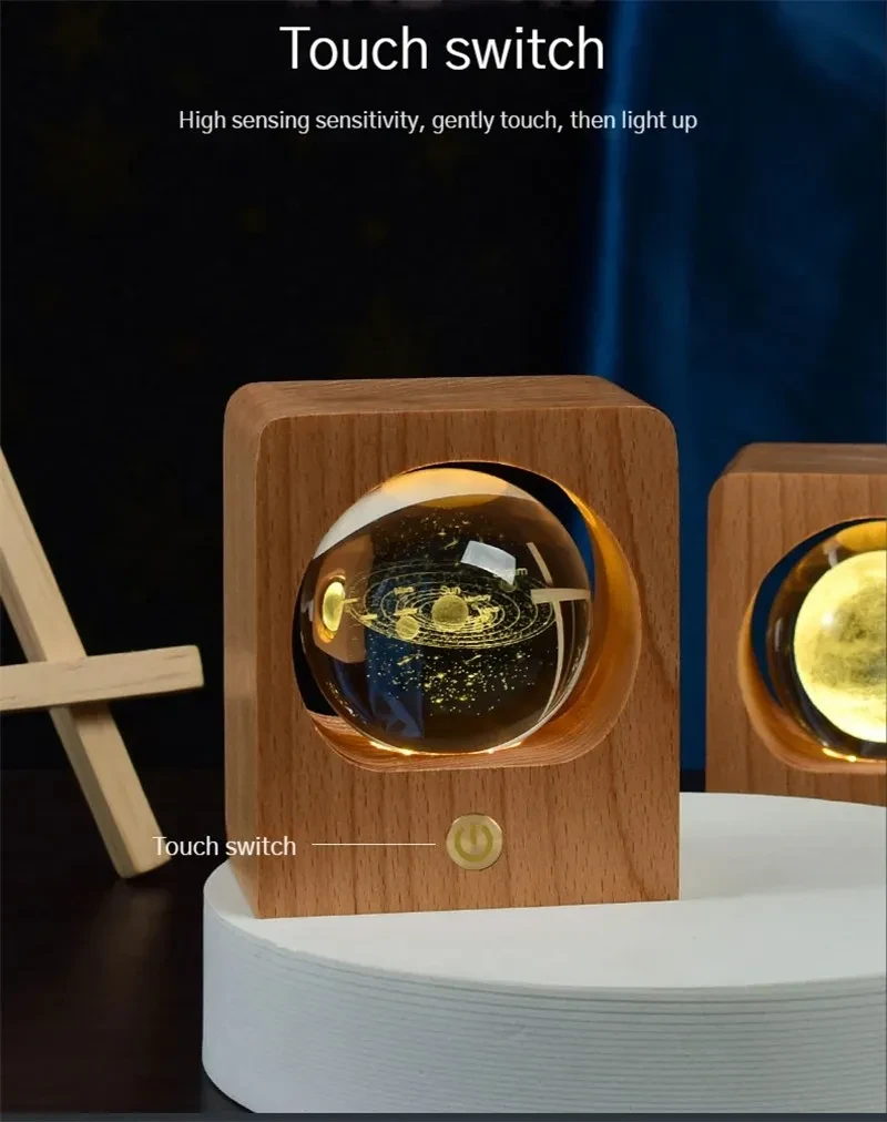 Beech Crystal Ball Night Light 3D