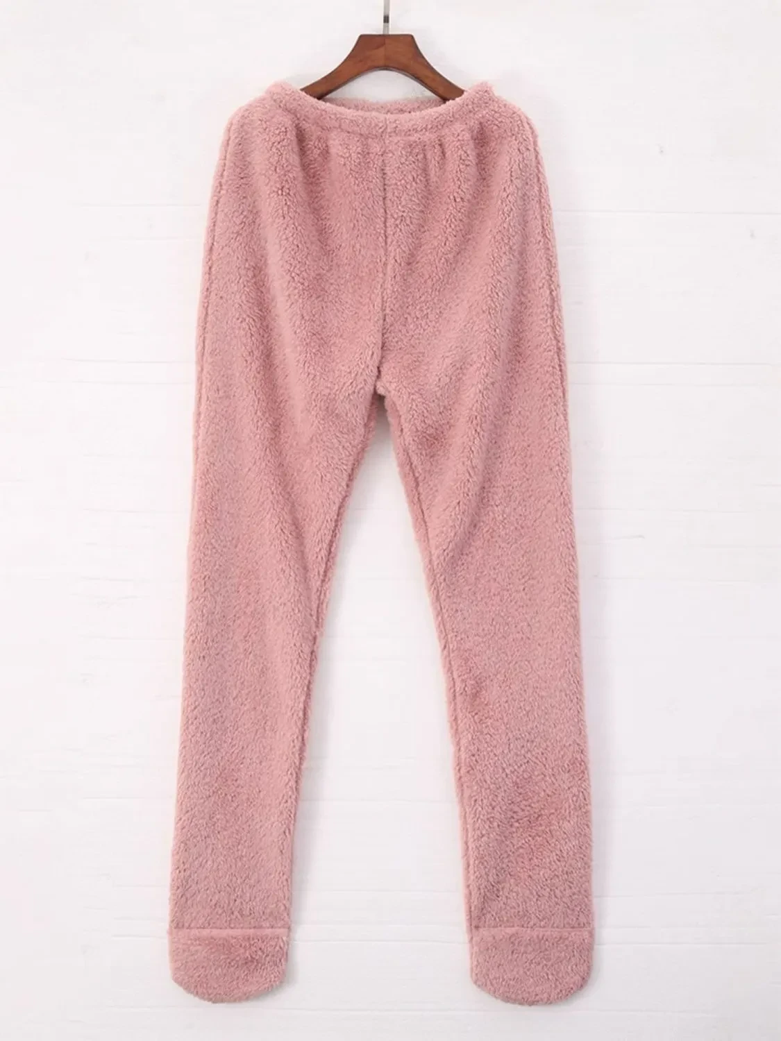 Women Coral Fleece Socks Leggings Winter Warm Sleepwear Ankles Knees Guard Women Home Pants Thick Pajamas Pant