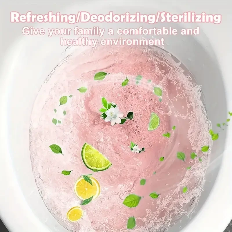 10pcs Automatic Toilet Bowl Cleaning Tablets - Effervescent & Deodorizing