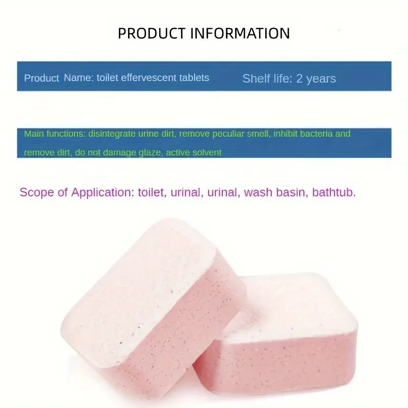 10pcs Automatic Toilet Bowl Cleaning Tablets - Effervescent & Deodorizing