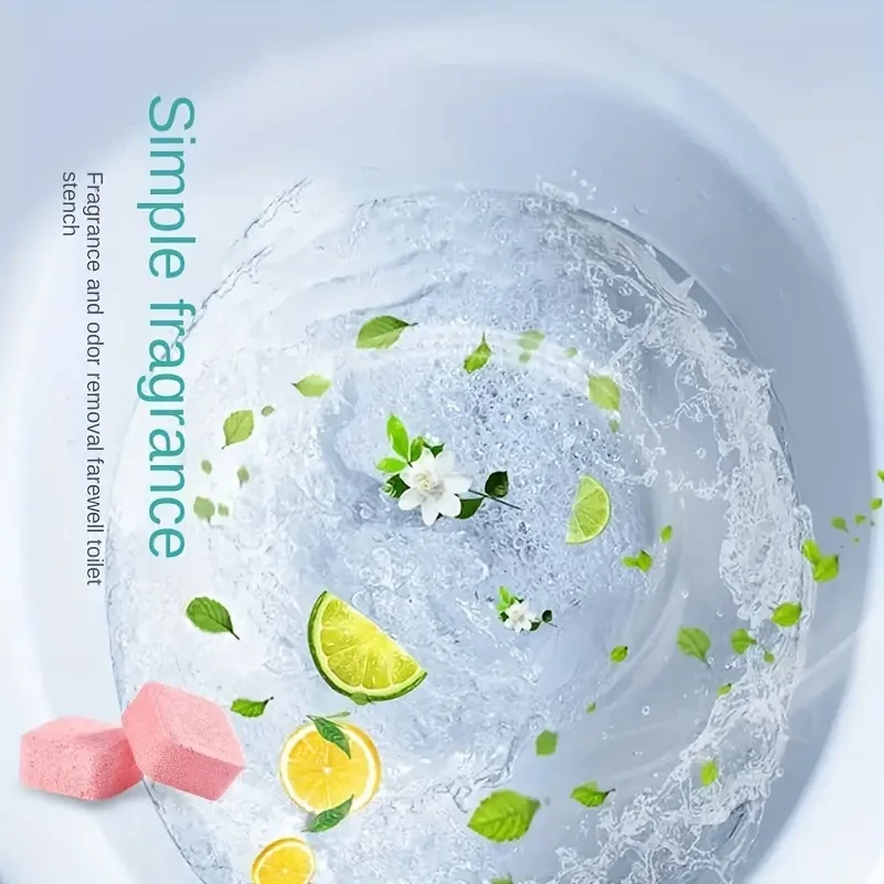 10pcs Automatic Toilet Bowl Cleaning Tablets - Effervescent & Deodorizing