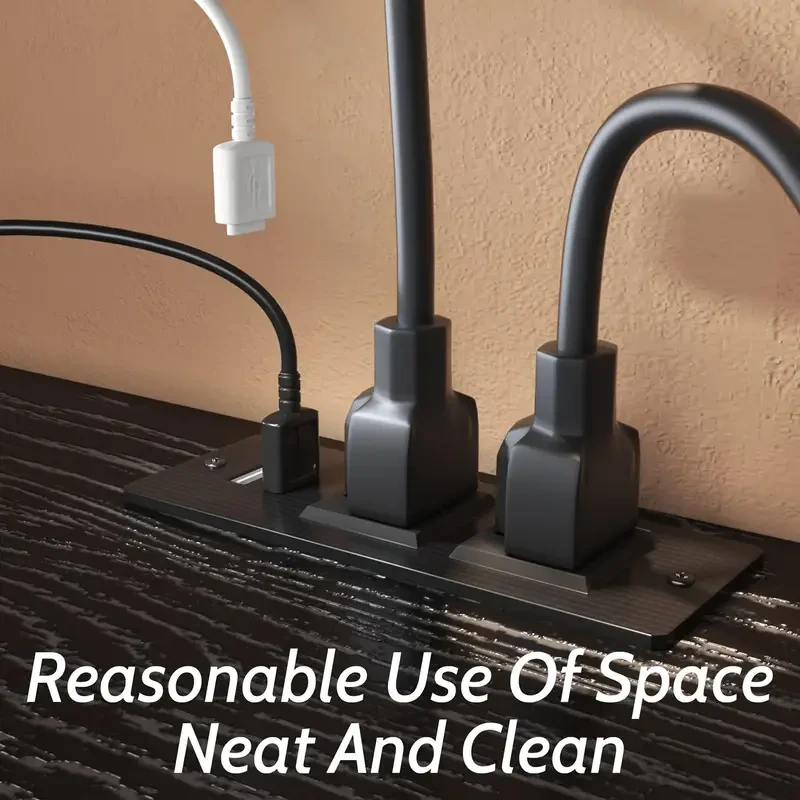 Floating TV Stand Wall Mounted with Power Outlet - 59'' Entertainment Shelf with LED Lights