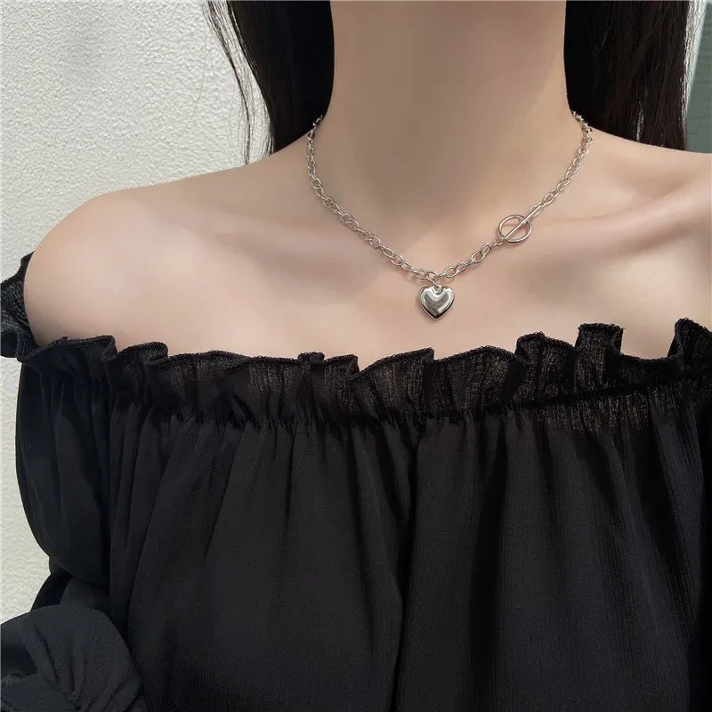 Women's Vintage Love Heart Pendant Necklace