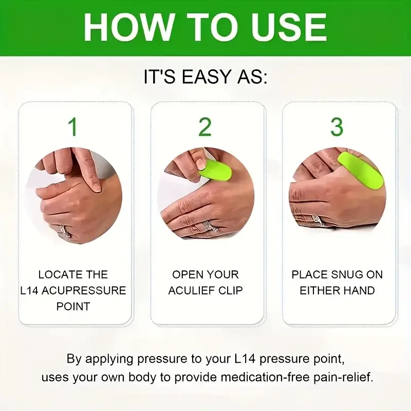 Migraine And Tension Relief Acupressure Clip -