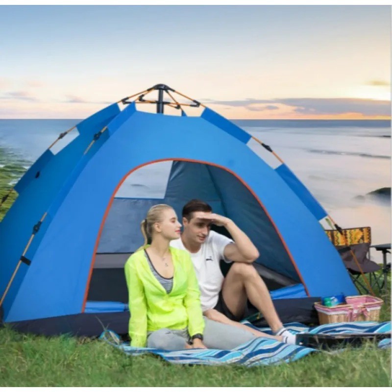 Double Camping Beach Tent Outdoor Thickened Sun Block Rain-proof