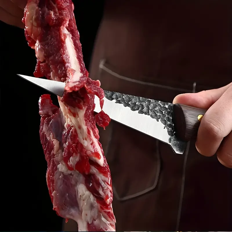 8PCS Professional Chef Butcher's Knife Set  High Carbon Steel Japanese Kitchen Knives + Storage Bag