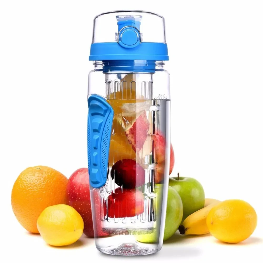1000ml Bottle BPA Free Plastic Sport Fruit Infuser