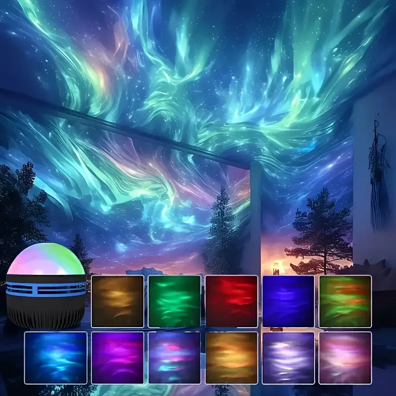 USB Powered Aurora Projector Lamp Northern Lights Landscape Effect