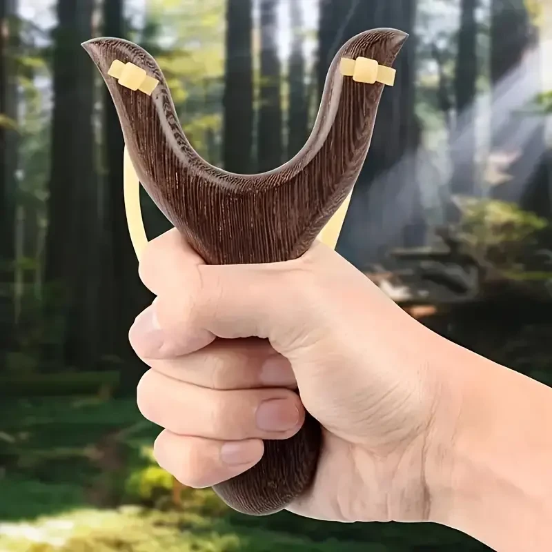 Premium Solid Wood Slingshot Set  Mud Ball Launcher