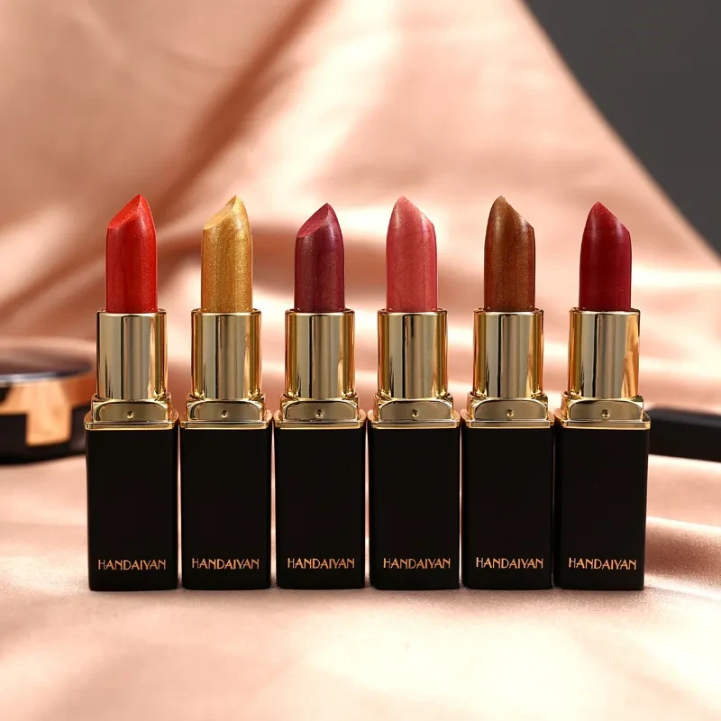 Shiny Metallic Lipstick Pearlescent Color