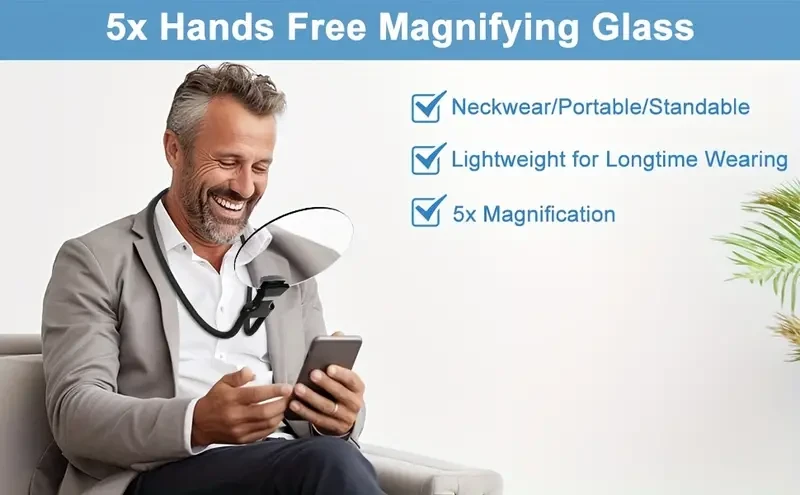 5X Magnifying Glass With 13.0cm Diameter